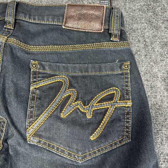 Max Azria Jeans Womens 27 Straight Leg Dark Wash Cotton Stretch Pockets - Picture 10 of 11